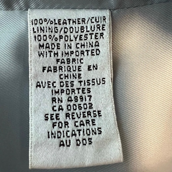 Calvin Klein Women’s 100% Leather 3/4 Sleeve Silver Jacket Size L - Picture 8 of 9